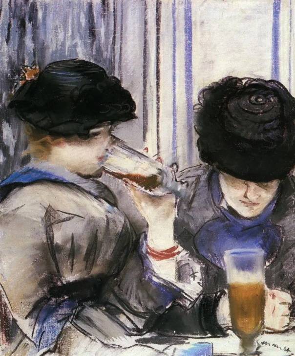 Две женщины, пьющие пиво, Эдуард Мане